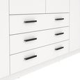 Sprint Wardrobe - 4 Door - 3 Drawer - White