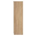 Java Fluted Wardrobe - 2 Door - 1 Mirror - Natural and Nebraska