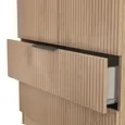 Java Fluted Wardrobe - 2 Door - 2 Drawer - Natural and Nebraska