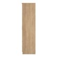 Java Fluted Wardrobe - 2 Door - 2 Drawer - Tall Robe - Natural and Nebraska