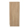 Java Fluted Wardrobe - 2 Door - Plain Midi - Natural and Nebraska