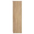 Java Fluted Wardrobe - 2 Door - Plain Robe - Natural and Nebraska