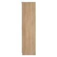 Java Fluted Wardrobe - 2 Door - Tall Robe - Natural and Nebraska