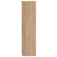 Java Fluted Wardrobe - 3 Door - 2 Drawer - Tall Triple - Natural and Nebraska