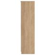 Java Fluted Wardrobe - 3 Door - Plain Triple - Natural and Nebraska