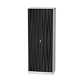 Diamond Plain Tall Wardrobe - 2 Door - Black and White
