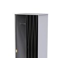 Diamond Plain Tall Wardrobe - 2 Door - Black and White