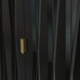 Diamond Plain Tall Wardrobe - 2 Door - Black and White