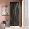 Diamond Tall Wardrobe - 2 Door - 2 Drawer - Black and White