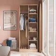 Diamond Wardrobe - Front Open Shelf - Oak