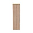 Diamond Tall Wardrobe - 2 Door - 2 Drawer - Oak