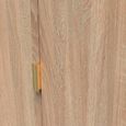 Diamond Tall Wardrobe - 2 Door - 2 Drawer - Oak