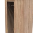 Diamond Tall Wardrobe - 2 Door - 2 Drawer - Oak