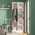 Diamond Front Open Wardrobe - White