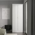 Diamond Plain Tall Wardrobe - 2 Door - White