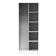 Diamond Front Open Wardrobe - White