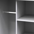 Diamond Front Open Wardrobe - White