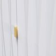 Diamond Plain Tall Wardrobe - 2 Door - White