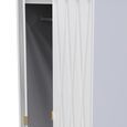 Diamond Tall Wardrobe - 2 Door - 2 Drawer - White