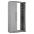 Haworth Wardrobe - 3 Door - Tall Triple - 1 Mirror - Grey