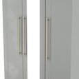 Haworth Wardrobe - 3 Door - Tall Triple - 1 Mirror - Grey