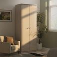 Lumiere Wardrobe - 2 Door - Plain - Cashmere