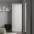Milan Wardrobe - 2 Door - 2 Drawer - Double - White Gloss