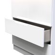 Milan Wardrobe - 2 Door - 2 Drawer - Double - White Gloss