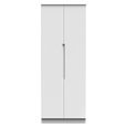 Milan Wardrobe - 2 Door - Plain - Tall - White Gloss