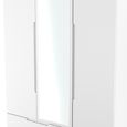 Milan Wardrobe - 3 Door - 1 Mirror - LHF 2 Drawer - Tall - Combi - White Gloss