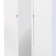 Milan Wardrobe - 3 Door - 1 Mirror - Tall - Triple - White Gloss