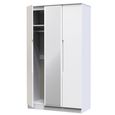 Milan Wardrobe - 3 Door - 1 Mirror - Tall - Triple - White Gloss