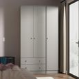 Yarmouth Wardrobe - 3 Door - 2 Drawer - Dusk Grey