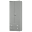 Yarmouth Wardrobe - 2 Door - 2 Drawer - Dusk Grey