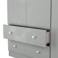 Yarmouth Wardrobe - 3 Door - 2 Drawer - Dusk Grey
