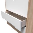 Monaco Wardrobe - 2 Door - 2 Drawer - Tall - White Matt and Oak