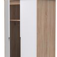 Monaco Wardrobe - 2 Door - Plain - Tall - White Matt and Oak
