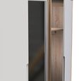 Monaco Wardrobe - 3 Door - 1 Mirror - Tall - Triple - White Matt and Oak