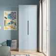 Monaco Wardrobe - 2 Door - Plain - Tall - Denim and Oak