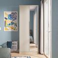 Monaco Wardrobe - 2 Door - 1 Mirror - Tall - Cashmere and Oak