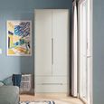 Monaco Wardrobe - 2 Door - 2 Drawer - Tall - Cashmere and Oak
