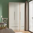Monaco Wardrobe - 3 Door - 4 Drawers - Tall - Triple - Cashmere and Oak