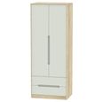 Monaco Wardrobe - 2 Door - 2 Drawer - Tall - Cashmere and Oak