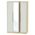 Monaco Wardrobe - 3 Door - 1 Mirror - Tall - Triple - Cashmere and Oak