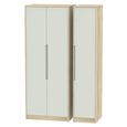Monaco Wardrobe - 3 Door - Tall - Triple - Cashmere and Oak