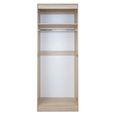 Monaco Wardrobe - 2 Door - 1 Mirror - Tall - Modern Oak