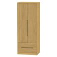 Monaco Wardrobe - 2 Door - 2 Drawer - Tall - Modern Oak
