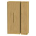 Monaco Wardrobe - 3 Door - Tall - Triple - Modern Oak