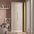 Monaco Wardrobe - 2 Door - Plain - Tall - Cashmere Gloss and White