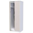 Monaco Wardrobe - 2 Door - Plain - Tall - Cashmere Gloss and White
